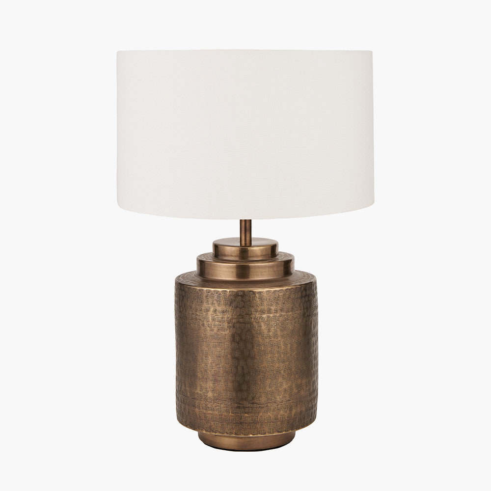 Zuri Antique Brass Metal Pot Table Lamp Base
